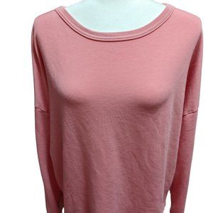BUFFALO David Bitton Crewneck Sweatshirt Salmon Pink Medium